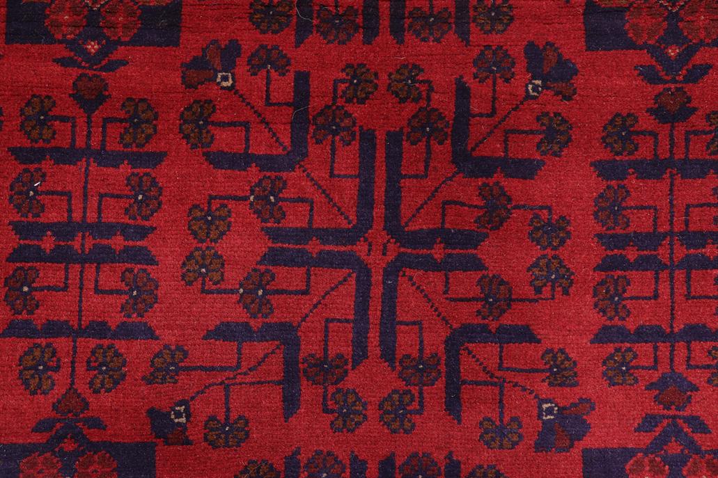 handmade Tribal Biljik Khal Mohammadi Red Blue Hand Knotted RECTANGLE 100% WOOL area rug 5x6