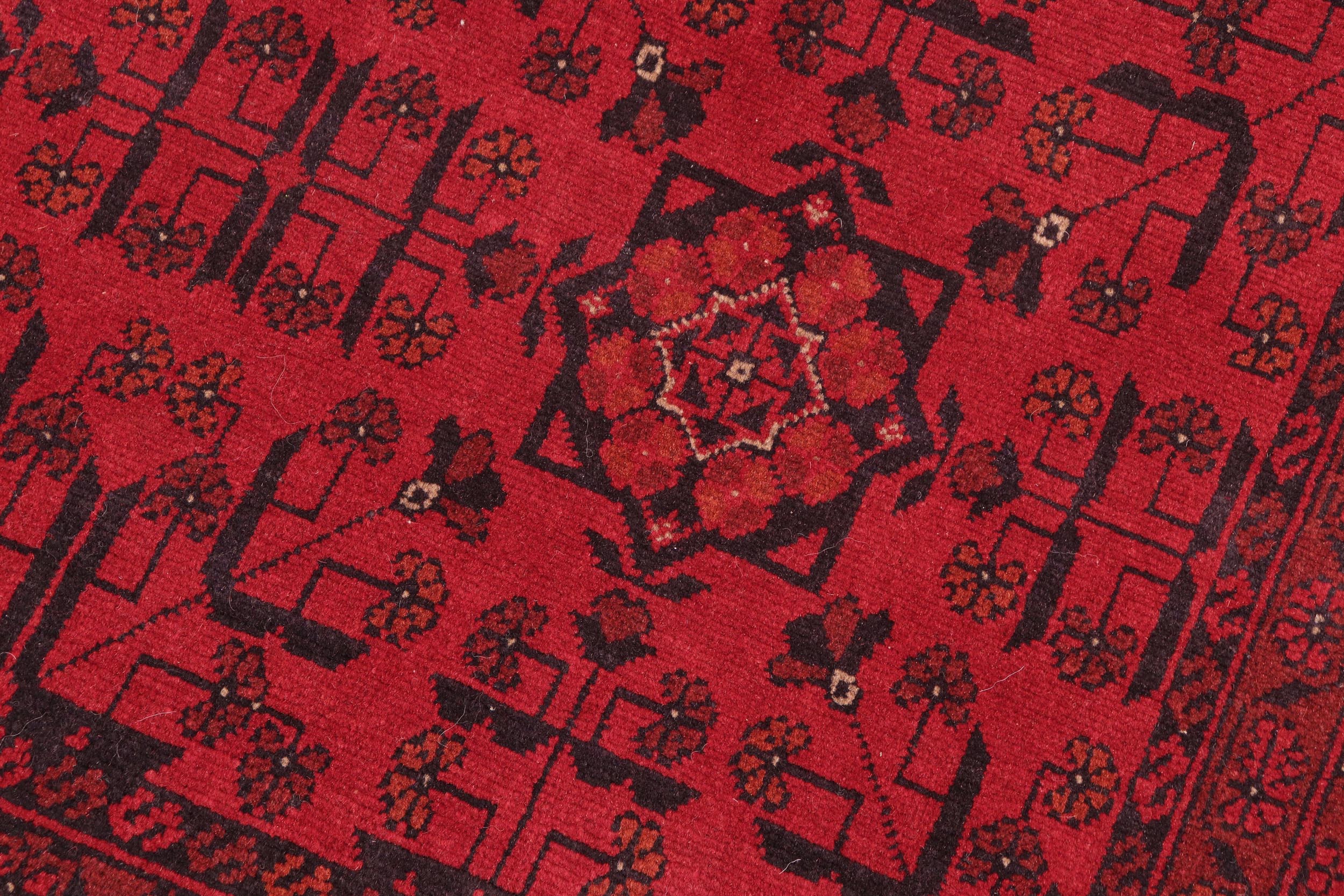 handmade Tribal Biljik Khal Mohammadi Red Black Hand Knotted RECTANGLE 100% WOOL area rug 5x6