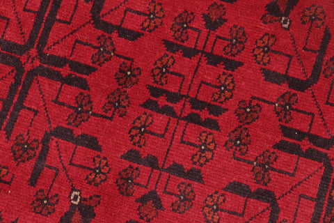 handmade Tribal Biljik Khal Mohammadi Red Black Hand Knotted RECTANGLE 100% WOOL area rug 5x6