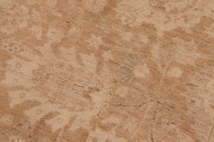 handmade Transitional Kafkaz Brown Beige Hand Knotted RECTANGLE 100% WOOL area rug 10' x 14'