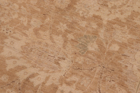 handmade Transitional Kafkaz Brown Beige Hand Knotted RECTANGLE 100% WOOL area rug 10' x 14'