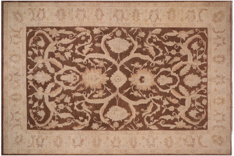handmade Traditional Kafkaz Dark Brwon Tan Hand Knotted RECTANGLE 100% WOOL area rug 10x15