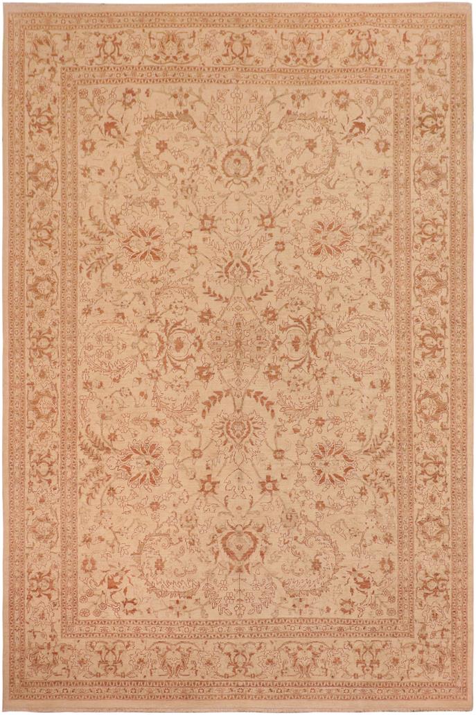 handmade Traditional Kafkaz Beige Brown Hand Knotted RECTANGLE 100% WOOL area rug 10 x 14