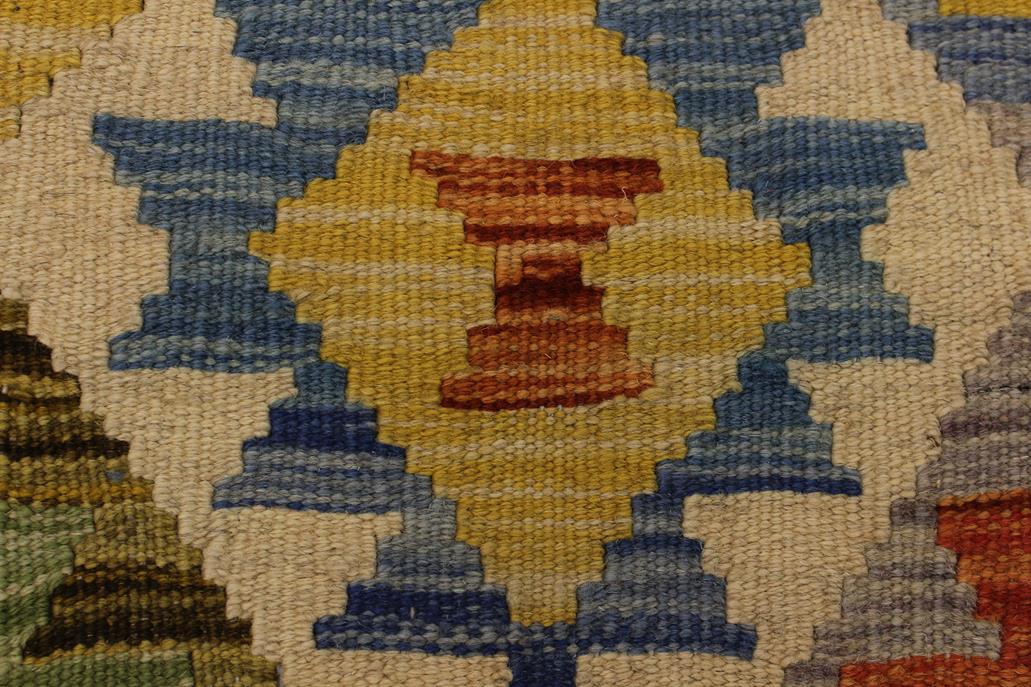 Flat Weave Kilim Antique Navaho Vintage handmade Geometric Kilim Rust Gold Hand-Woven Rectangle 100% Wool Area Rug 6x8 