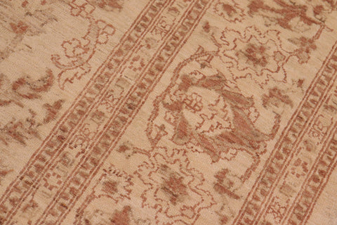 handmade Transitional Kafkaz Beige Brown Hand Knotted RECTANGLE 100% WOOL area rug 10' x 14'