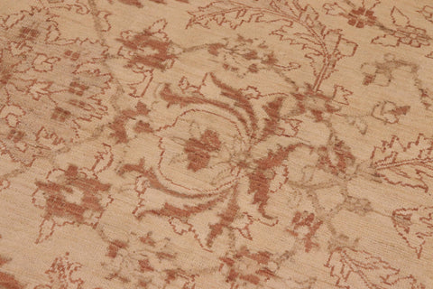 handmade Transitional Kafkaz Beige Brown Hand Knotted RECTANGLE 100% WOOL area rug 10' x 14'