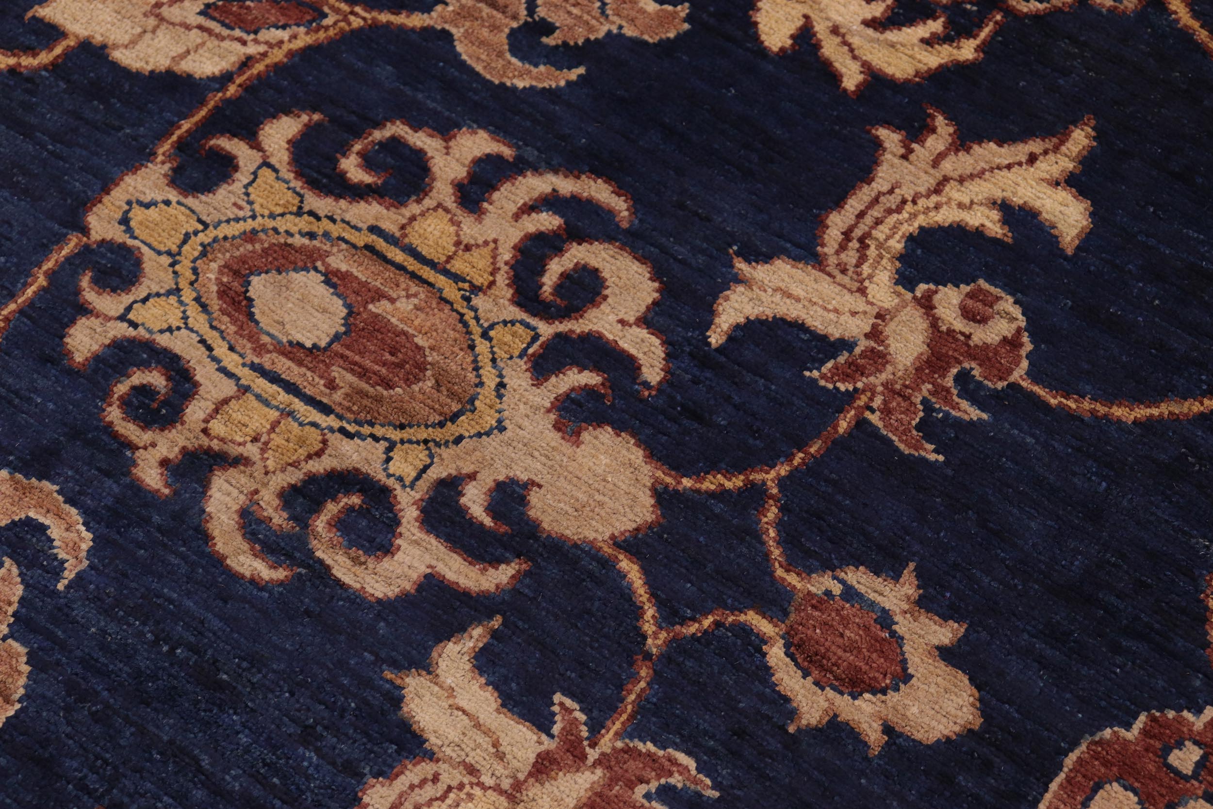 handmade Traditional Kafkaz Blue Tan Hand Knotted RECTANGLE 100% WOOL area rug 10x14