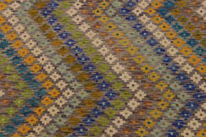 handmade Modern Kilim Ivory Gray Hand-Woven RECTANGLE 100% WOOL area rug 5x8
