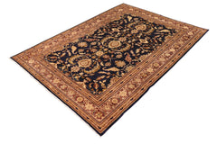 handmade Traditional Kafkaz Blue Brown Hand Knotted RECTANGLE 100% WOOL area rug 10 x 14