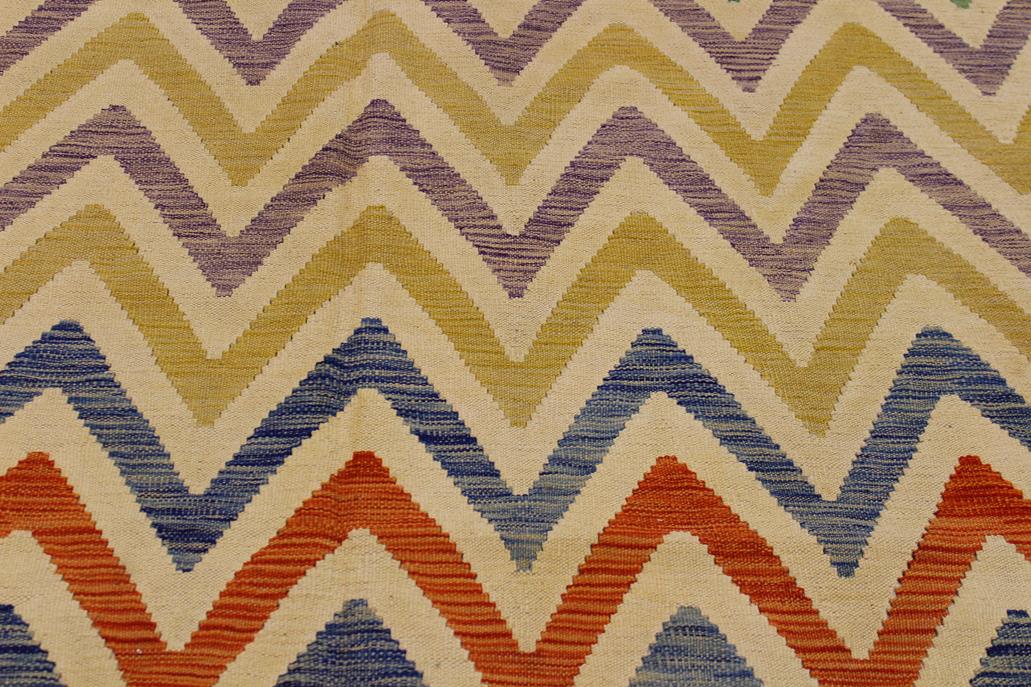 Flat Weave Kilim Antique Navaho Vintage handmade Modern Kilim Ivory Black Hand-Woven Rectangle 100% Wool Area Rug 9x11 