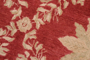 handmade Transitional Victoria Red Beige Hand Knotted RECTANGLE 100% WOOL area rug 10' x 14'