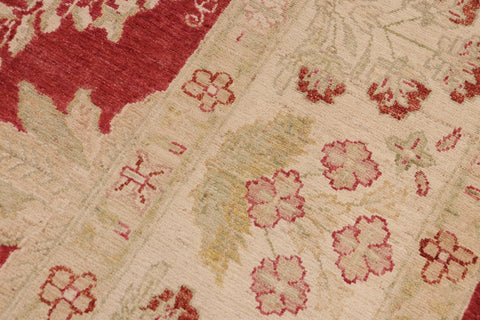 handmade Transitional Victoria Red Beige Hand Knotted RECTANGLE 100% WOOL area rug 10' x 14'