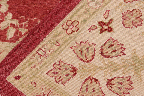 handmade Transitional Victoria Red Beige Hand Knotted RECTANGLE 100% WOOL area rug 10' x 14'