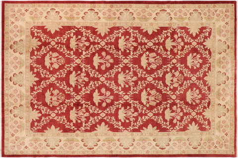 handmade Transitional Victoria Red Beige Hand Knotted RECTANGLE 100% WOOL area rug 10' x 14'