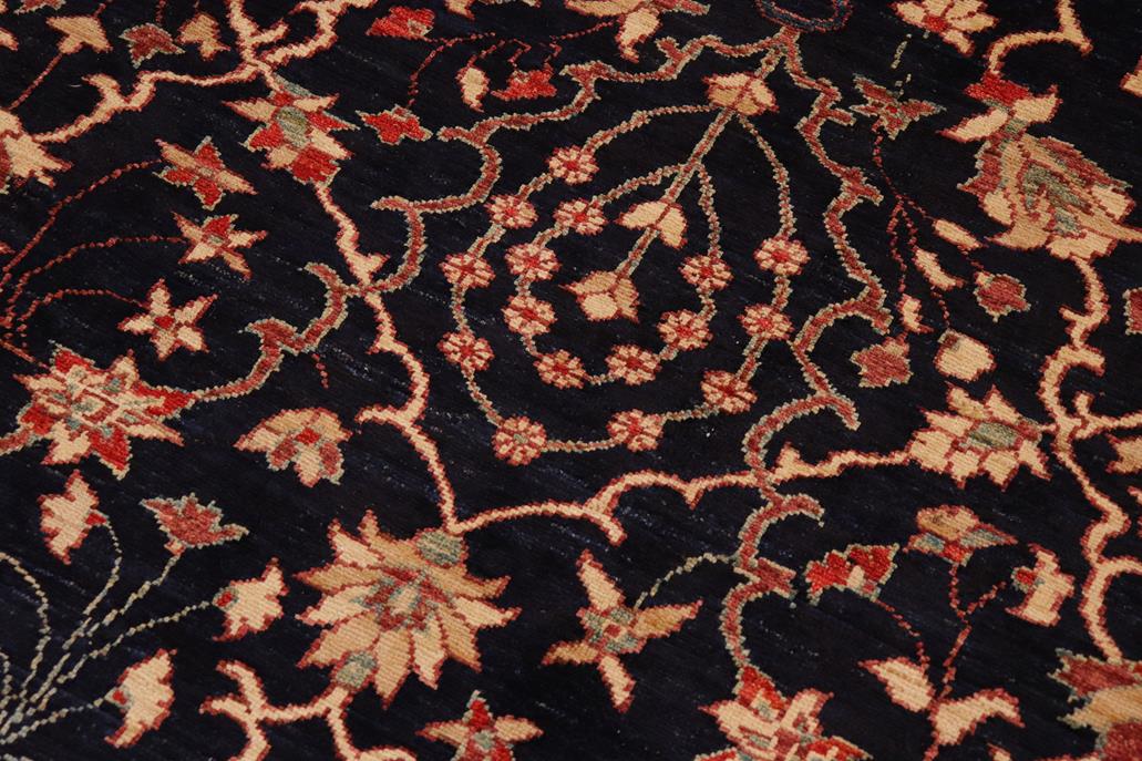 handmade Transitional Kafkaz Blue Brown Hand Knotted RECTANGLE 100% WOOL area rug 10 x 14