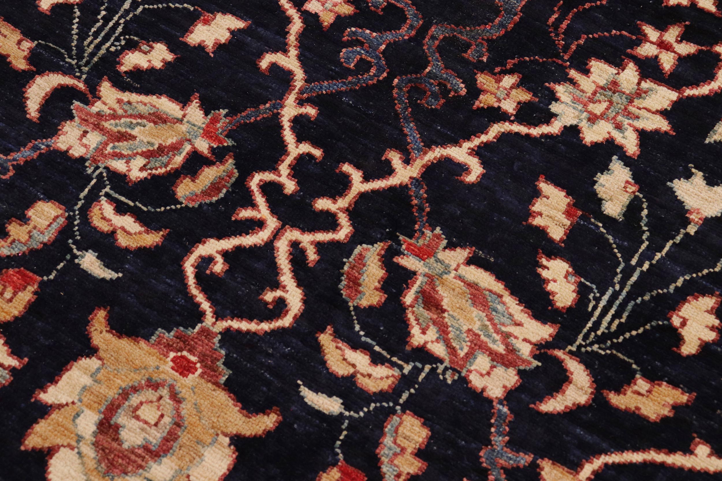 handmade Traditional Kafkaz Blue Brown Hand Knotted RECTANGLE 100% WOOL area rug 10x14