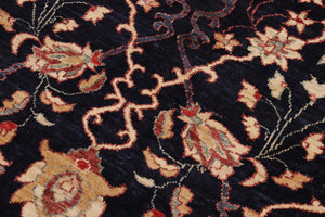 handmade Traditional Kafkaz Blue Brown Hand Knotted RECTANGLE 100% WOOL area rug 10x14