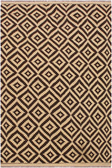 Flat Weave Kilim Antique Navaho Vintage handmade Modern Kilim Beige Brown Hand-Woven Rectangle 100% Wool Area Rug 4x7 