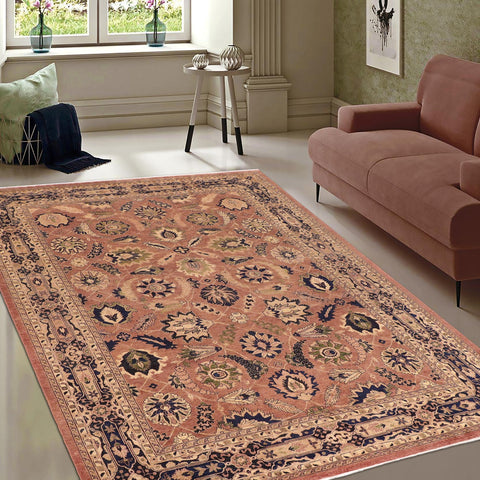 handmade Traditional Kafkaz Orange Blue Hand Knotted RECTANGLE 100% WOOL area rug 10x14