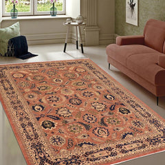 handmade Traditional Kafkaz Orange Blue Hand Knotted RECTANGLE 100% WOOL area rug 10 x 14