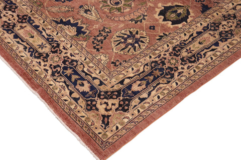 handmade Traditional Kafkaz Orange Blue Hand Knotted RECTANGLE 100% WOOL area rug 10x14