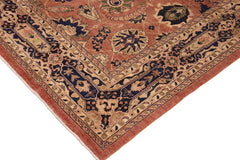 handmade Traditional Kafkaz Orange Blue Hand Knotted RECTANGLE 100% WOOL area rug 10 x 14