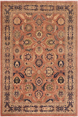 handmade Traditional Kafkaz Orange Blue Hand Knotted RECTANGLE 100% WOOL area rug 10 x 14