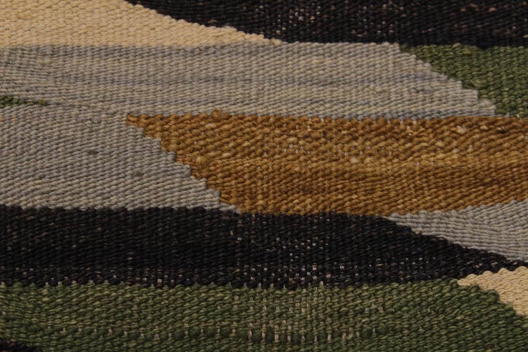 Flat Weave Kilim Antique Navaho Vintage handmade Modern Kilim Beige Green Hand-Woven Rectangle 100% Wool Area Rug 6x8 