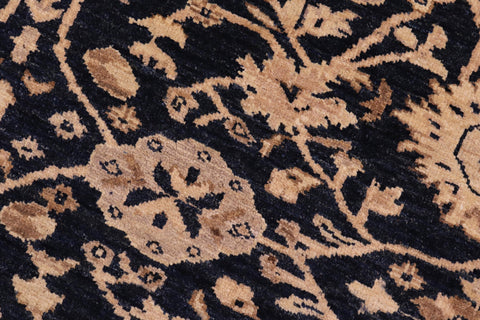 handmade Transitional Kafkaz Drk. Blue Tan Hand Knotted RECTANGLE 100% WOOL area rug 10' x 14'