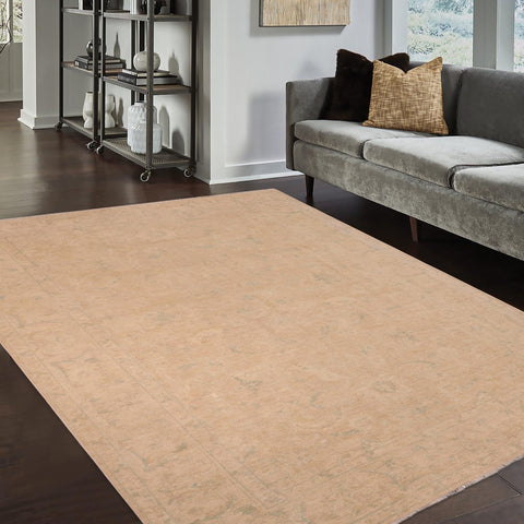handmade Traditional Kafkaz Tan Beige Hand Knotted RECTANGLE 100% WOOL area rug 10x14