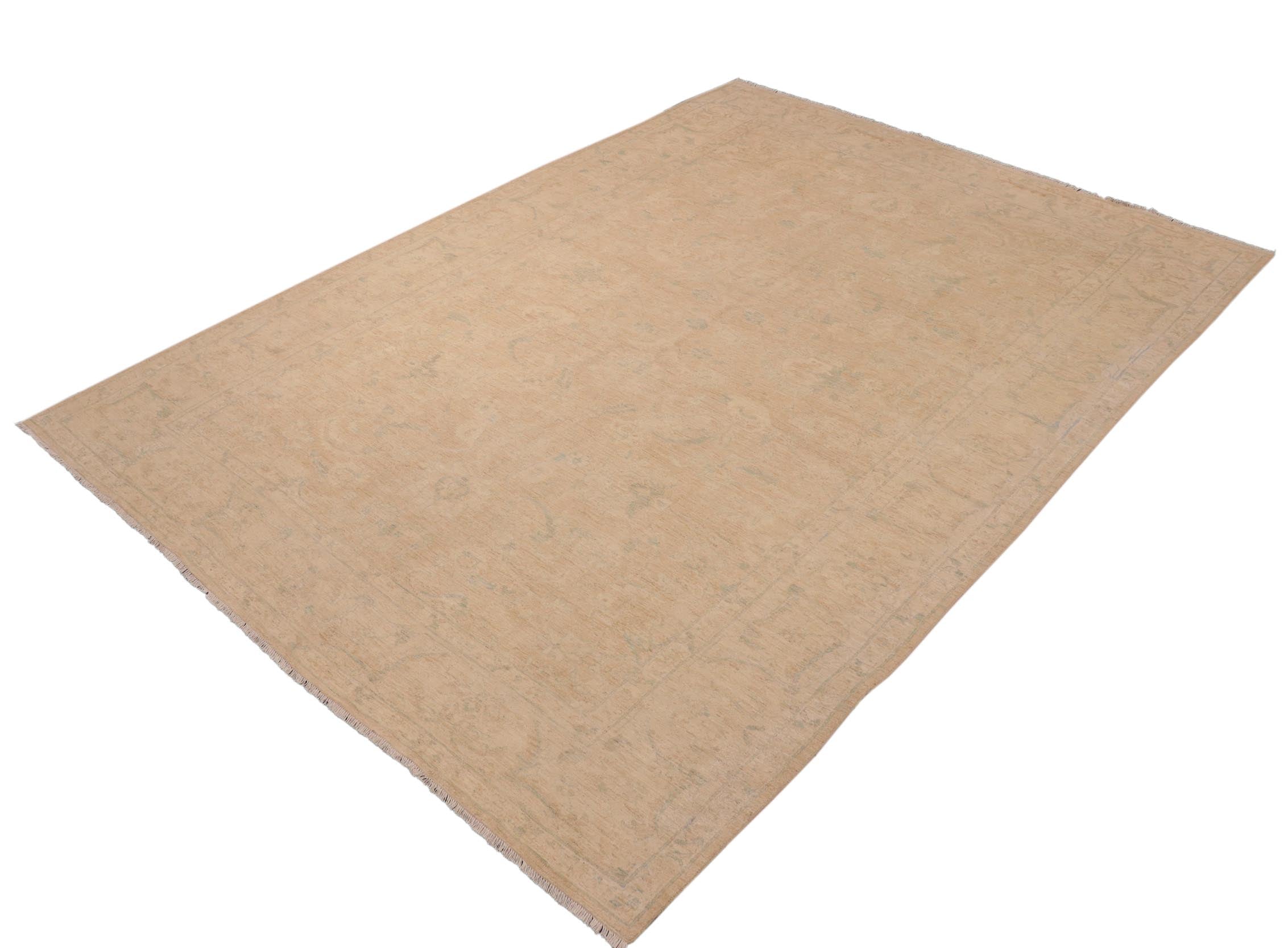 handmade Traditional Kafkaz Tan Beige Hand Knotted RECTANGLE 100% WOOL area rug 10x14