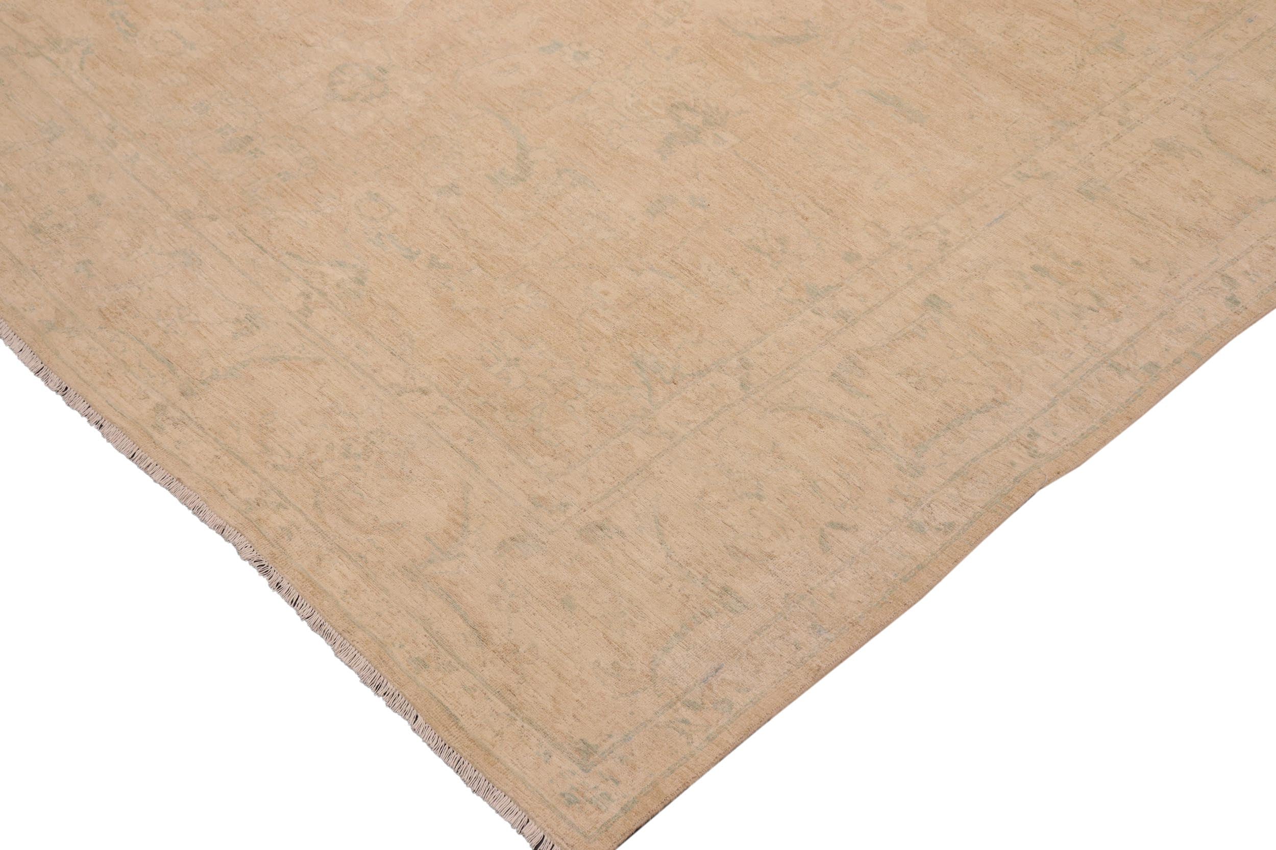 handmade Traditional Kafkaz Tan Beige Hand Knotted RECTANGLE 100% WOOL area rug 10x14
