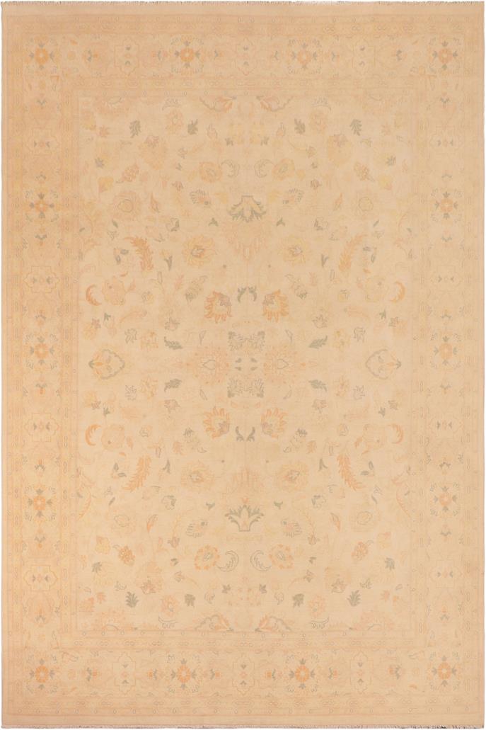 handmade Traditional Kafkaz Beige Gold Hand Knotted RECTANGLE 100% WOOL area rug 10 x 13