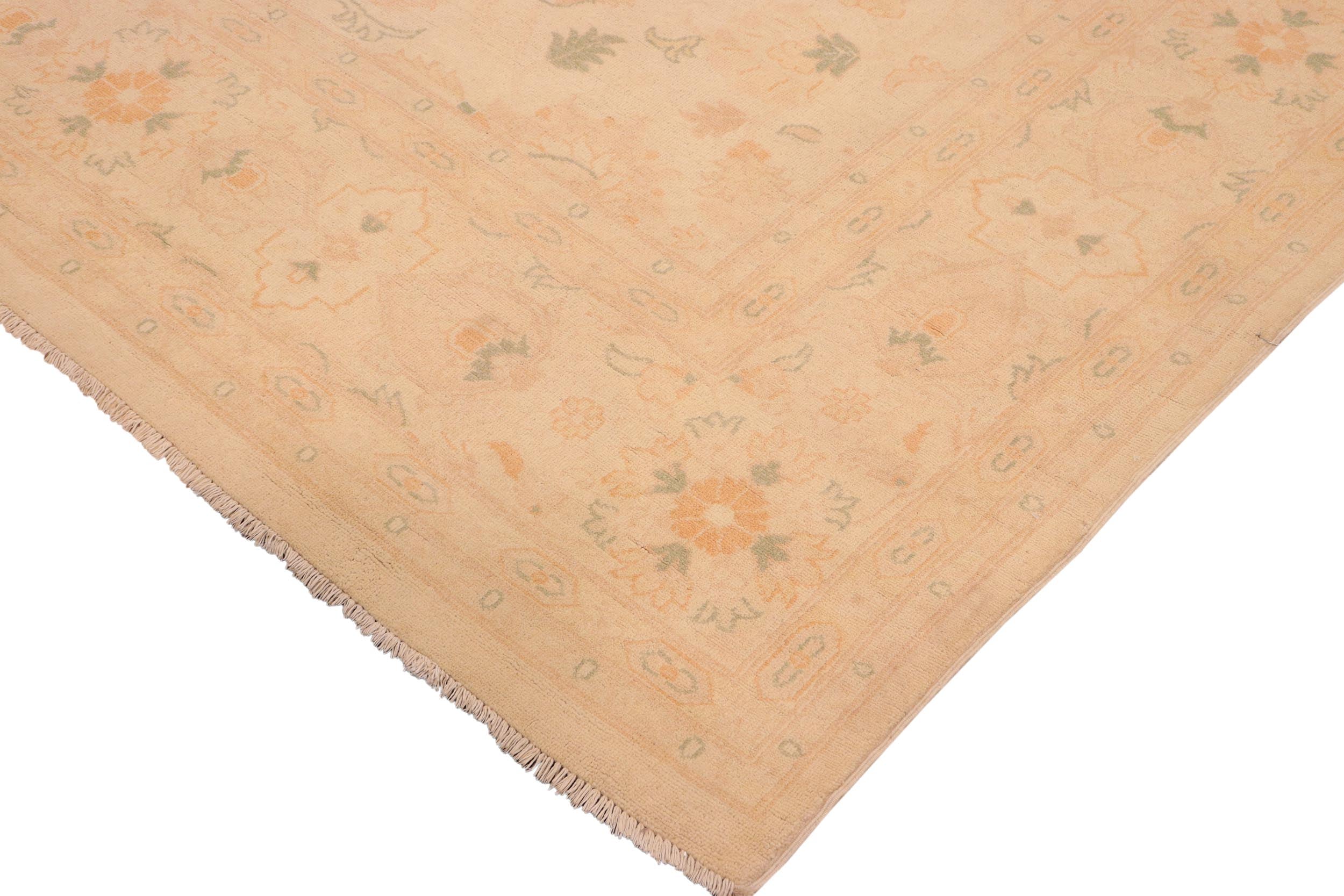 handmade Traditional Kafkaz Beige Gold Hand Knotted RECTANGLE 100% WOOL area rug 10x13