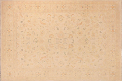 handmade Traditional Kafkaz Beige Gold Hand Knotted RECTANGLE 100% WOOL area rug 10x13