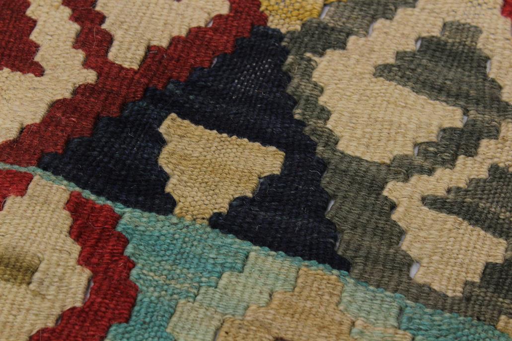 Flat Weave Kilim Antique Navaho Vintage handmade Geometric Kilim Beige Red Hand-Woven Rectangle 100% Wool Area Rug 5x7 