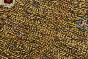 handmade Geometric Moroccan Hi Brown Gold Hand Knotted RECTANGLE 100% WOOL area rug 8' x 10'