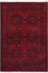 handmade Tribal Biljik Khal Mohammadi Red Blue Hand Knotted RECTANGLE 100% WOOL area rug 5x7