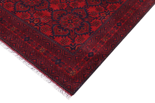 handmade Tribal Biljik Khal Mohammadi Red Blue Hand Knotted RECTANGLE 100% WOOL area rug 5x7