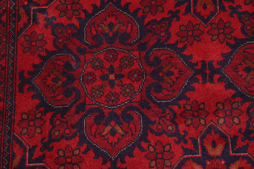 handmade Tribal Biljik Khal Mohammadi Red Blue Hand Knotted RECTANGLE 100% WOOL area rug 5x7