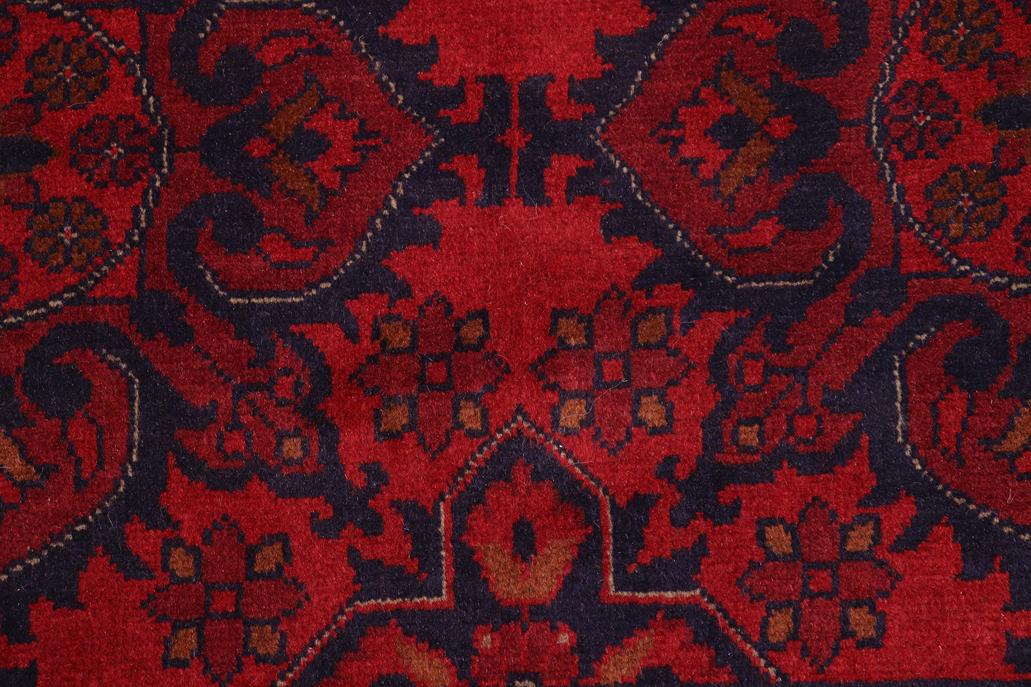 handmade Tribal Biljik Khal Mohammadi Red Blue Hand Knotted RECTANGLE 100% WOOL area rug 5x7