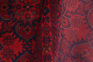 handmade Tribal Biljik Khal Mohammadi Red Blue Hand Knotted RECTANGLE 100% WOOL area rug 5x7