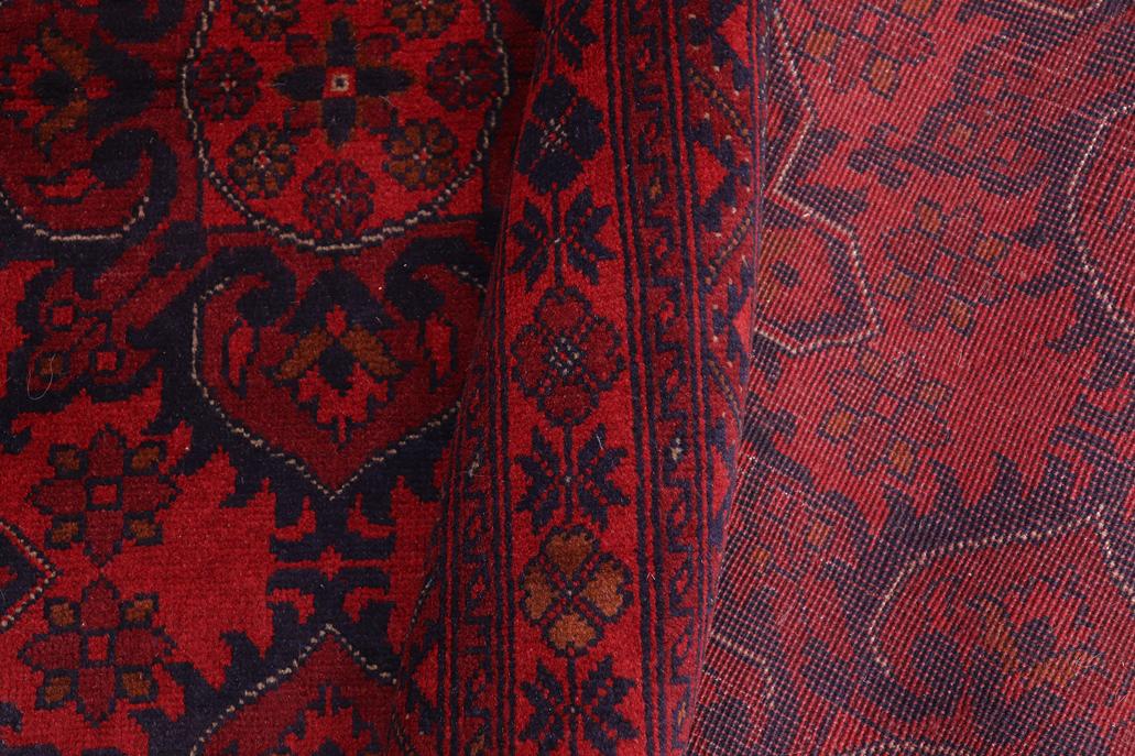handmade Tribal Biljik Khal Mohammadi Red Blue Hand Knotted RECTANGLE 100% WOOL area rug 5x7