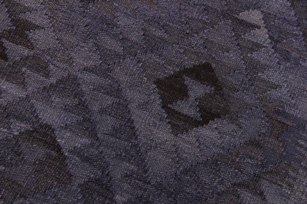 handmade Modern Kilim Gray Brown Hand-Woven RECTANGLE 100% WOOL area rug 6' x 8'