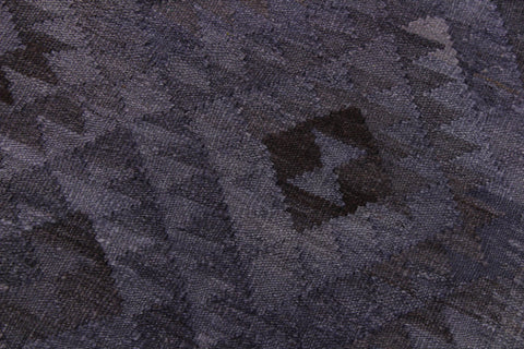 handmade Modern Kilim Gray Brown Hand-Woven RECTANGLE 100% WOOL area rug 6' x 8'