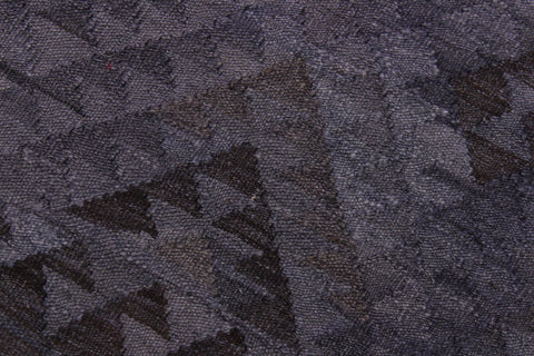 handmade Modern Kilim Gray Brown Hand-Woven RECTANGLE 100% WOOL area rug 6' x 8'