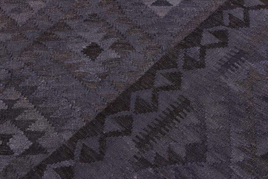 Flat Weave Kilim Antique Navaho Vintage handmade Geometric Kilim Gray Brown Hand-Woven Rectangle 100% Wool Area Rug 6x8 