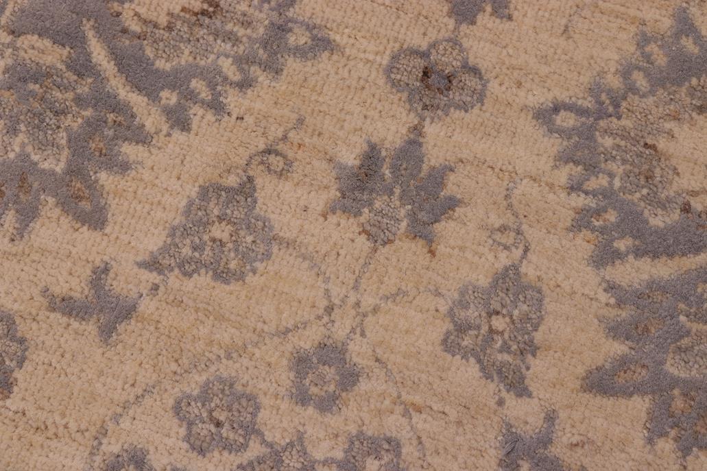 handmade Transitional Kafkaz Lt. Blue Ivory Hand Knotted RECTANGLE WOOL&SILK area rug 10 x 14