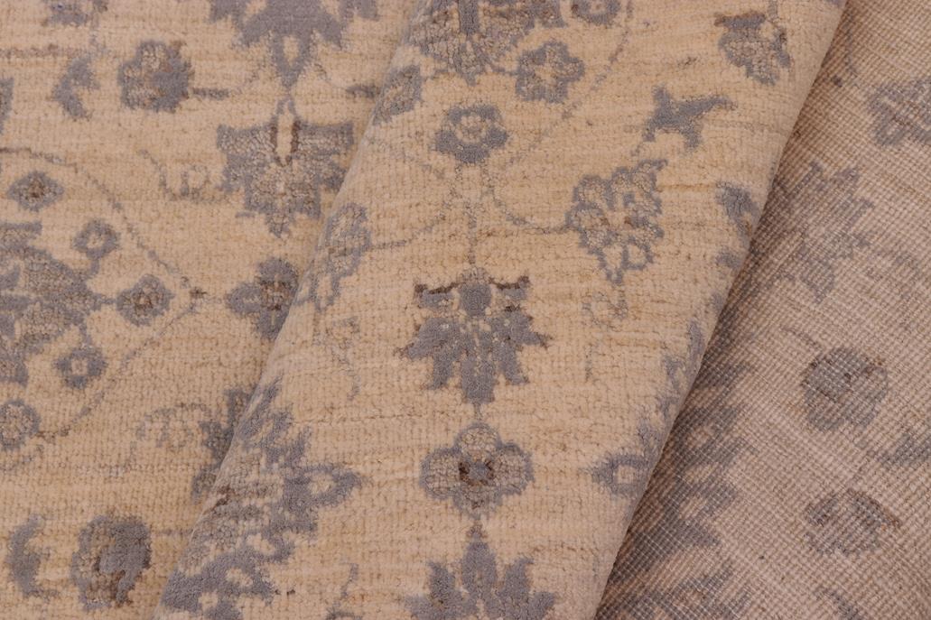 handmade Transitional Kafkaz Lt. Blue Ivory Hand Knotted RECTANGLE WOOL&SILK area rug 10 x 14