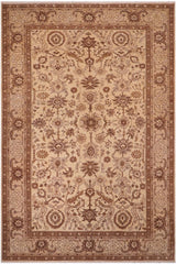 handmade Traditional Kafkaz Tan Lt. Tan Hand Knotted RECTANGLE 100% WOOL area rug 10 x 13